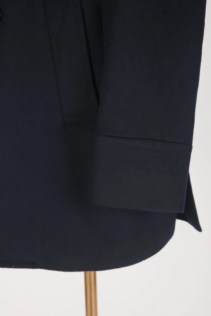 Navy Wool-Cashmere Coat