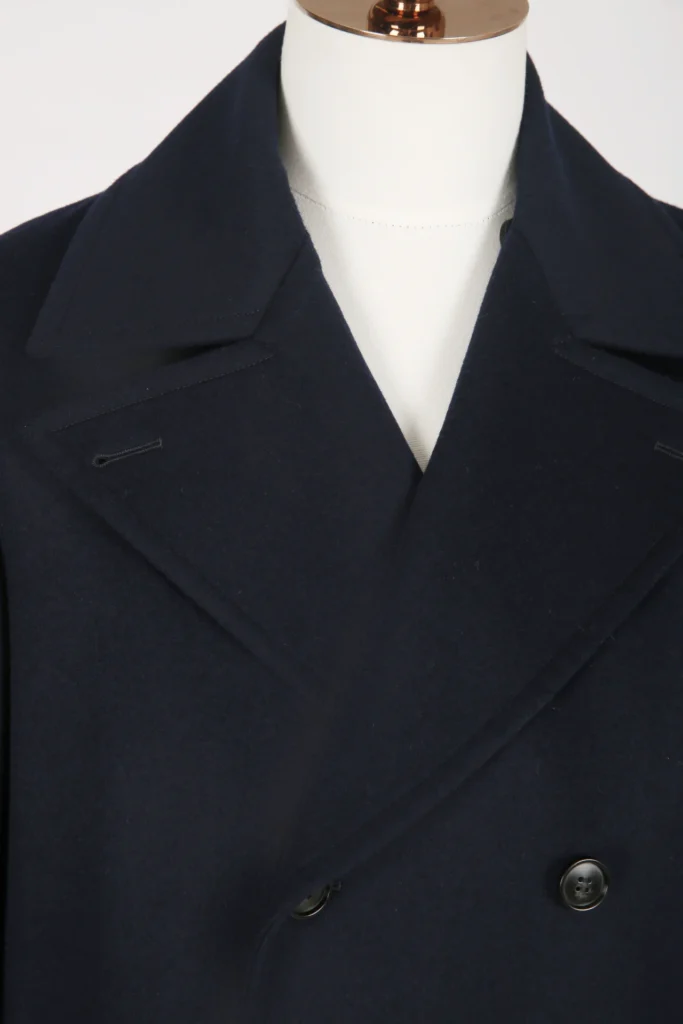 Navy Wool-Cashmere Coat