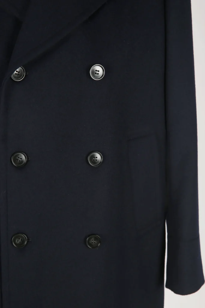 Navy Wool-Cashmere Coat