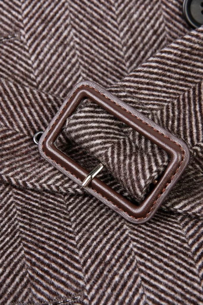 Wide Herringbone Raglan Overcoat