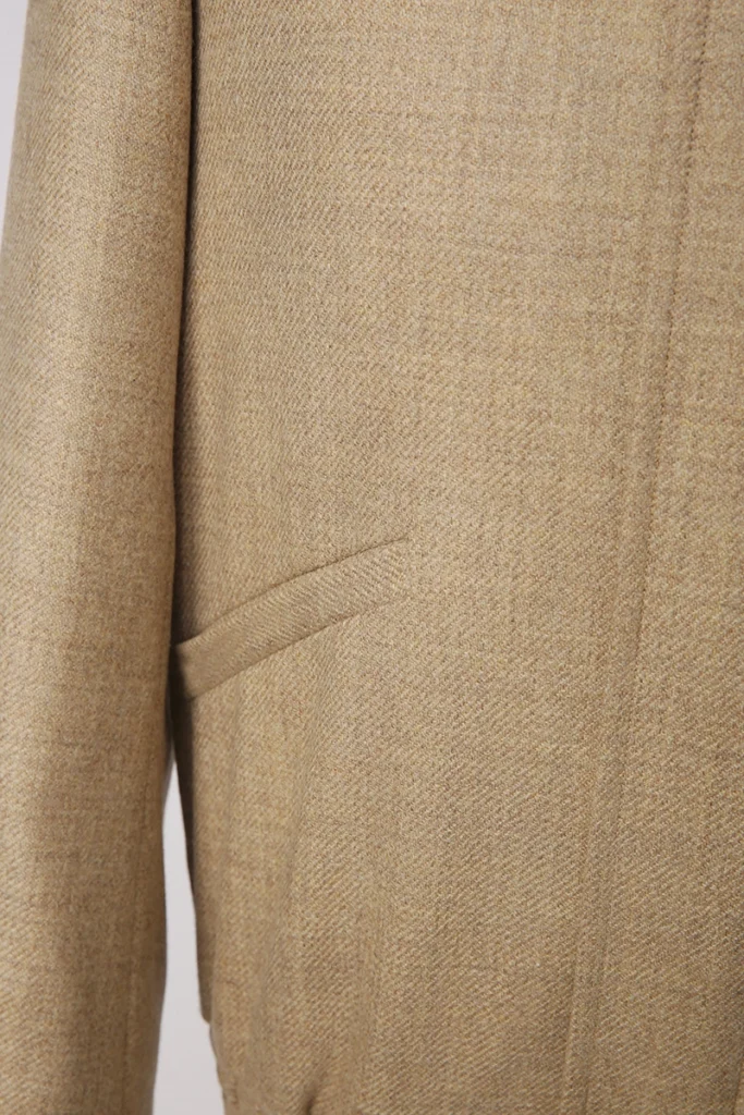 Beige Tweed Bomber Jacket