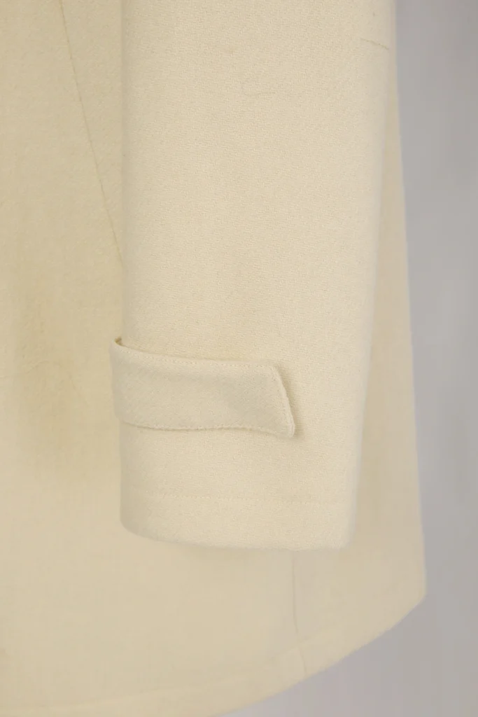 Cream Wool Hooded Coat
