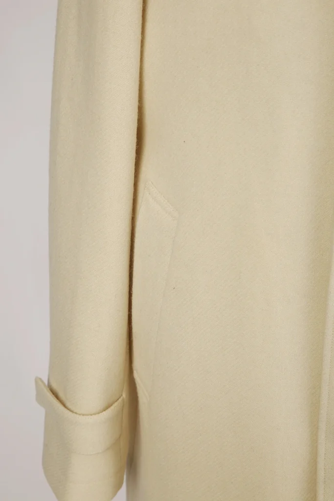 Cream Wool Hooded Coat