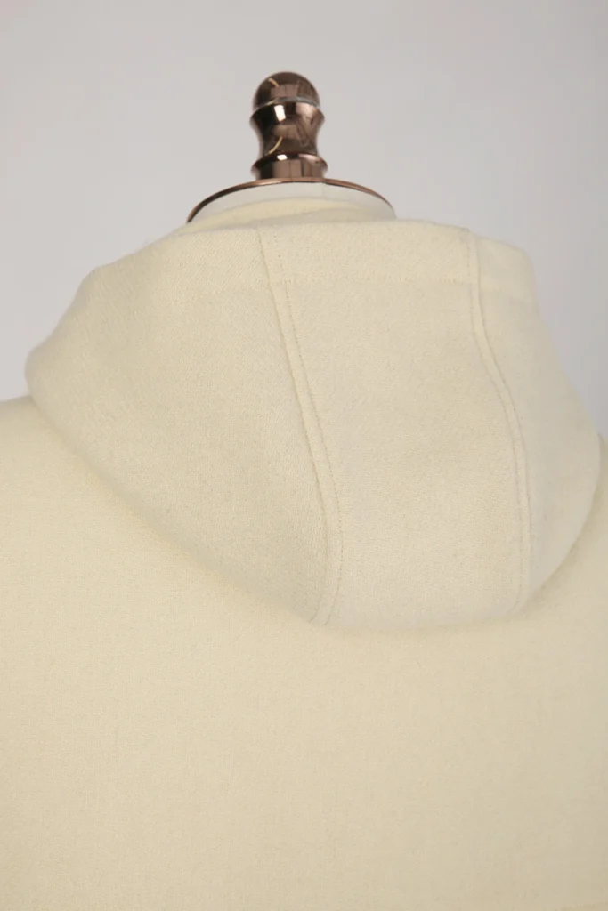 Cream Wool Hooded Coat