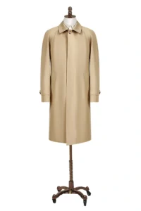 Beige Cotton Raglan Sleeve Coat