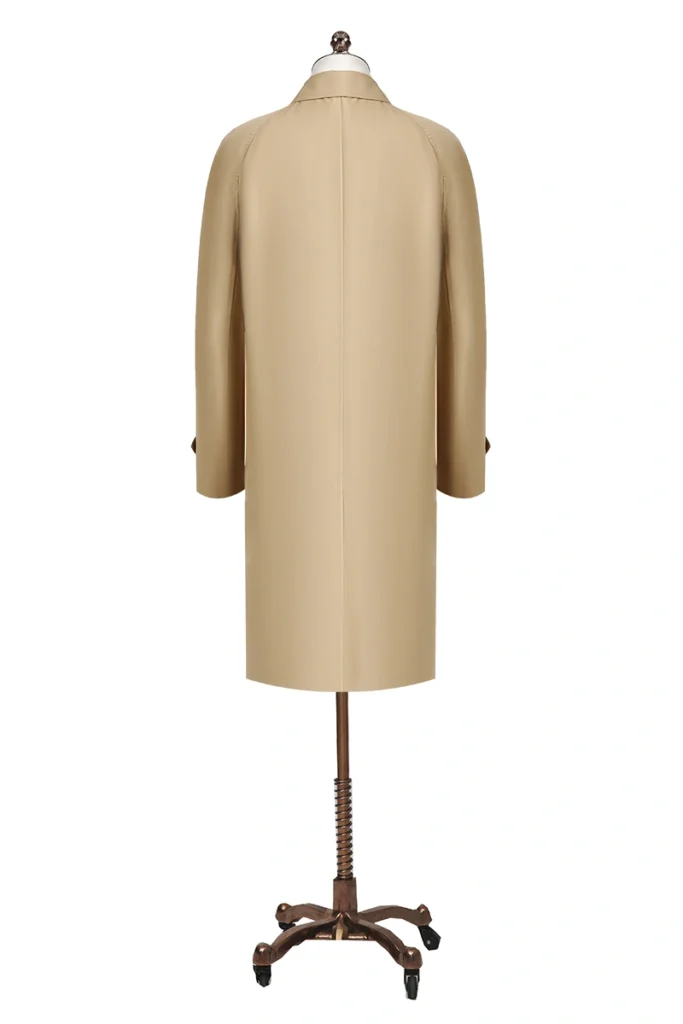 Beige Cotton Raglan Sleeve Coat