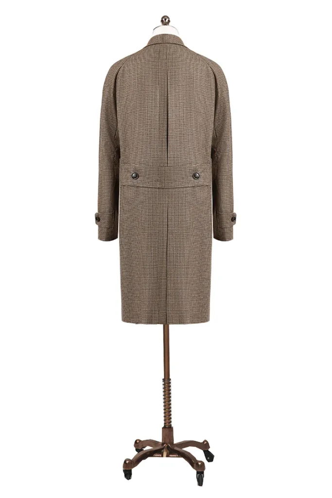 Brown Houndstooth Overcoat