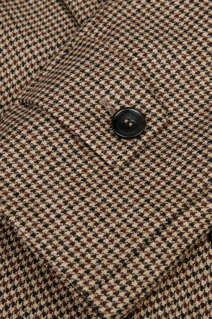 Brown Houndstooth Overcoat