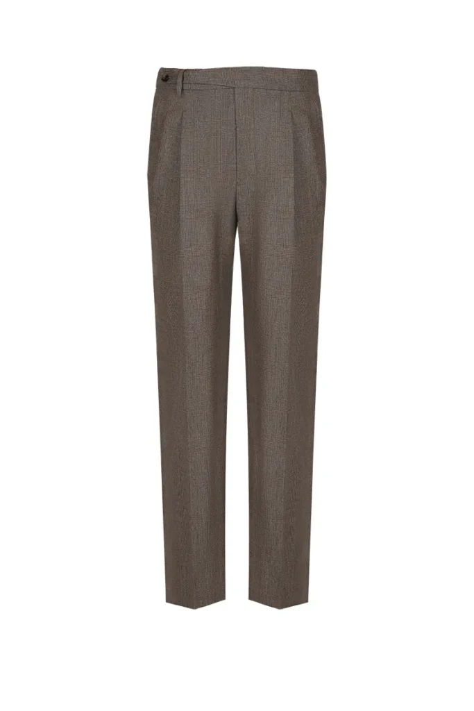 Brown Check Trousers