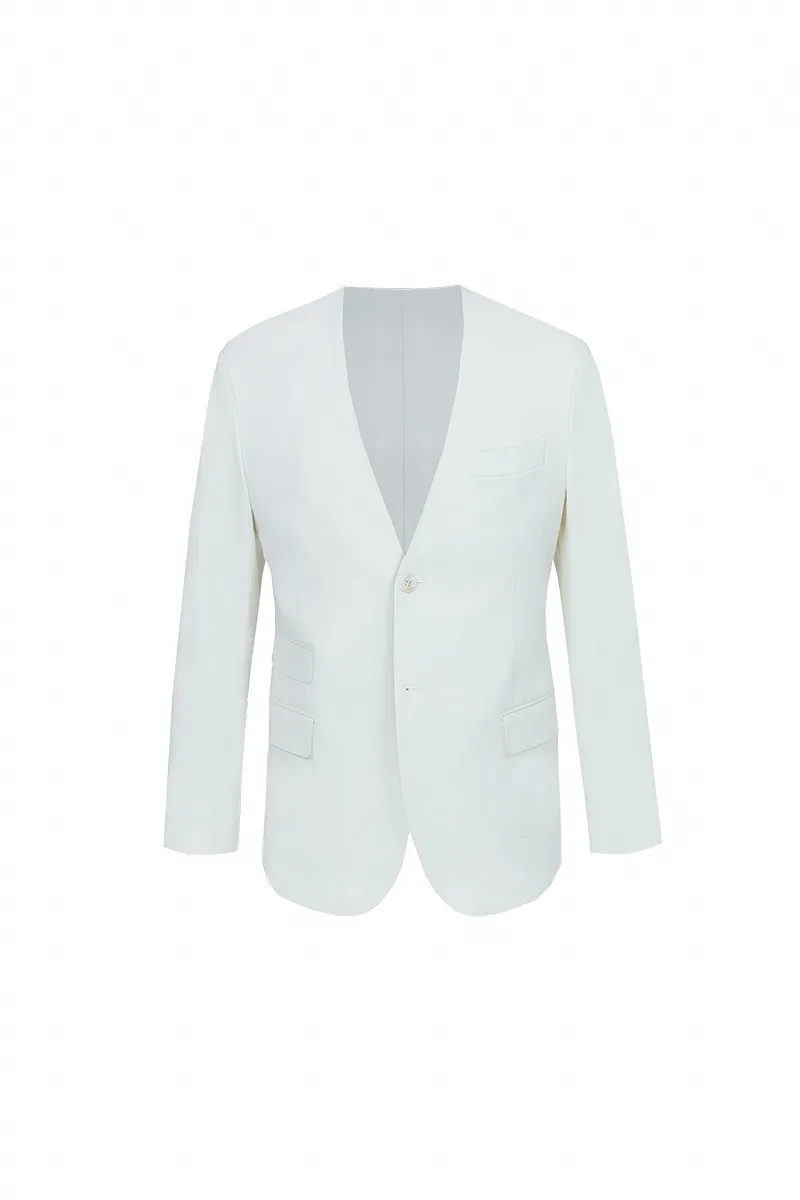 Off-White Collarless Blazer