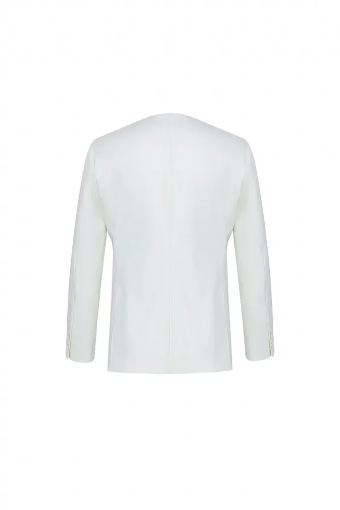 Off-White Collarless Blazer