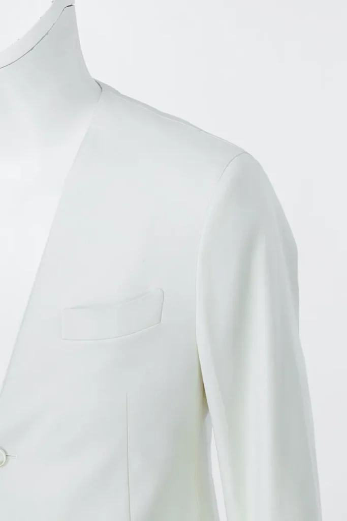 Off-White Collarless Blazer