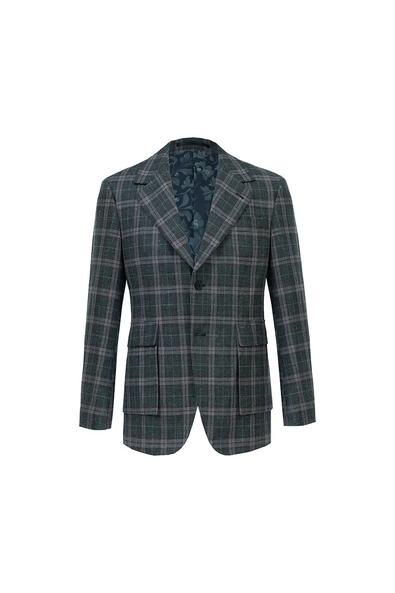 Green Check Blazer