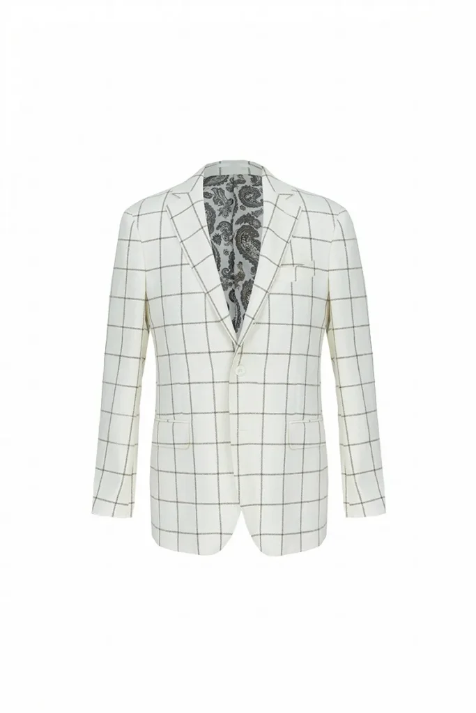 Off-white Windowpane Blazer