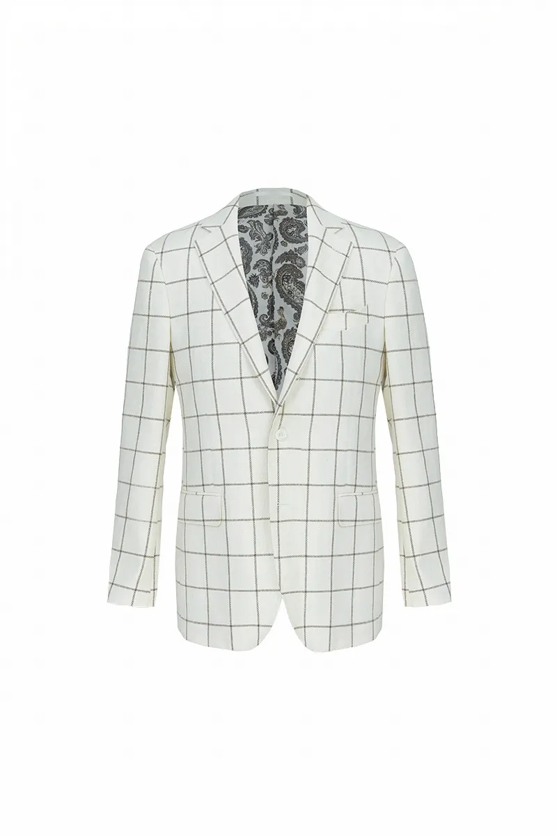 Off-white Windowpane Blazer