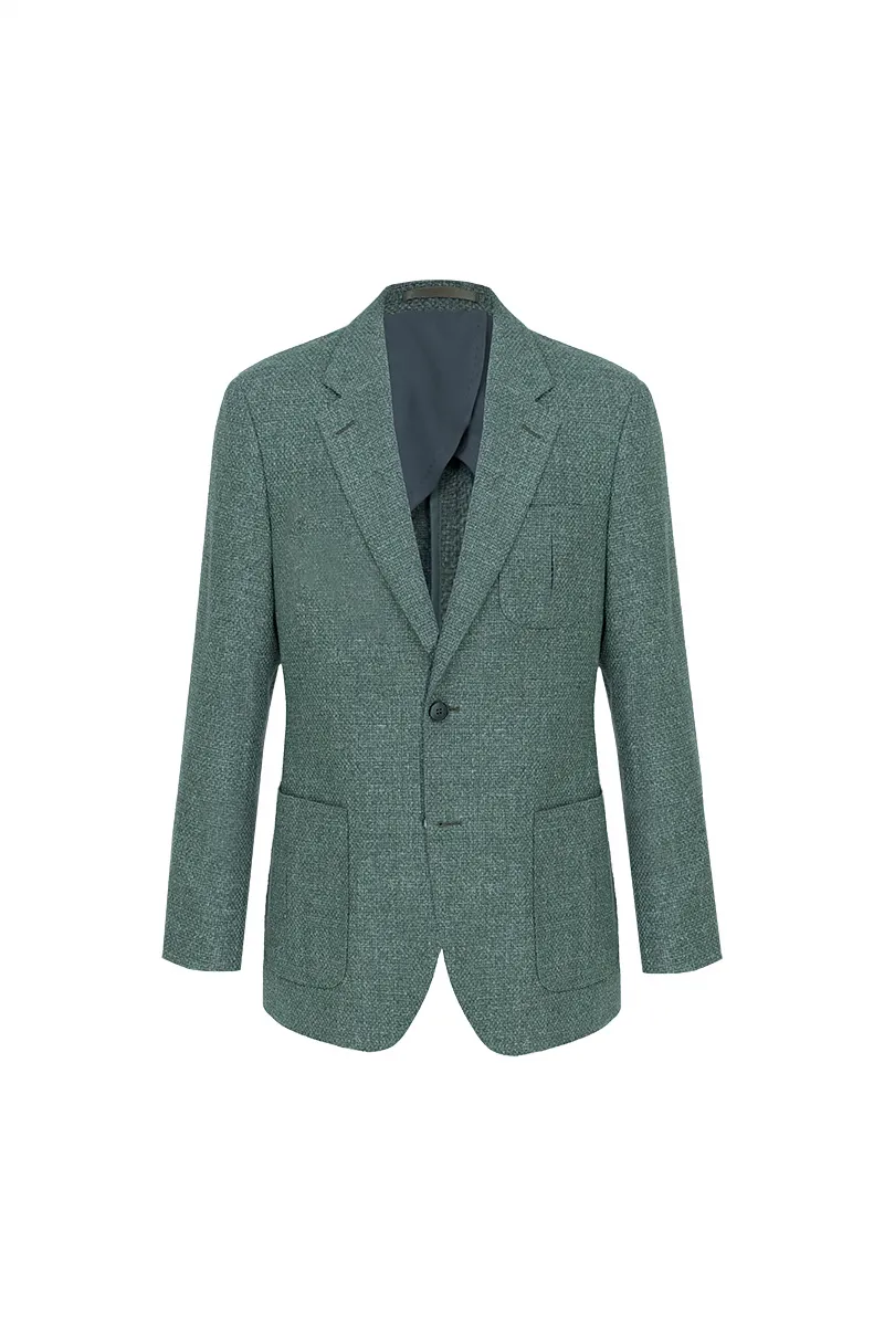 Green Casual Blazer