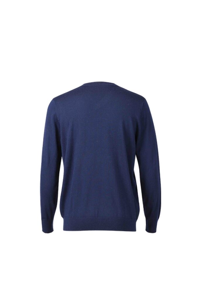 Navy Cashmere V-Neck Sweater