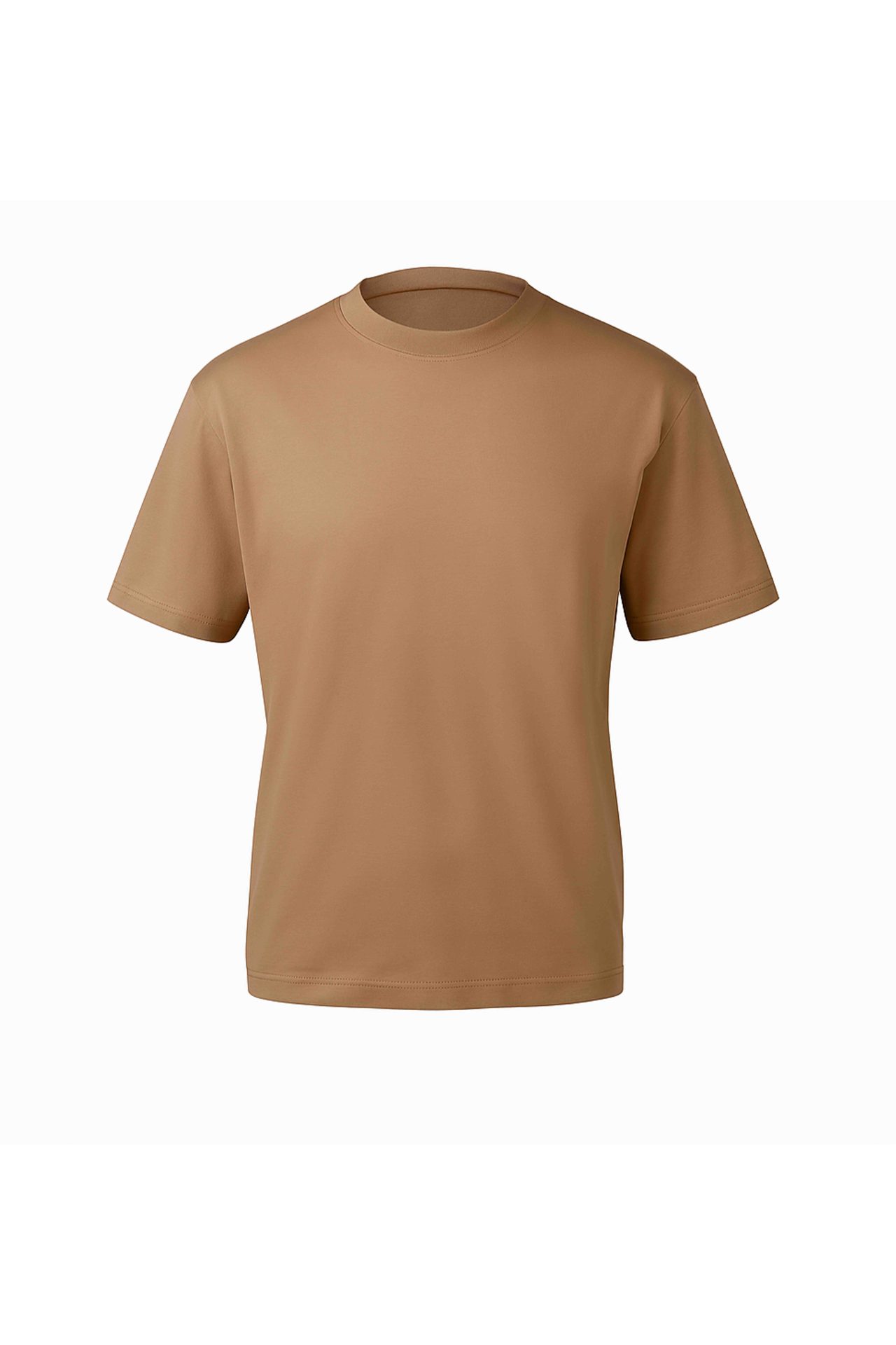 Beige Cotton & Pima Cotton T-Shirt