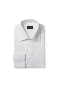 White Textured Formal Shirt