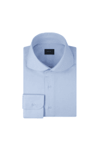 Blue Curved Cutaway Shirt