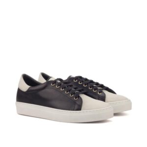 Black & White Suede Trainer