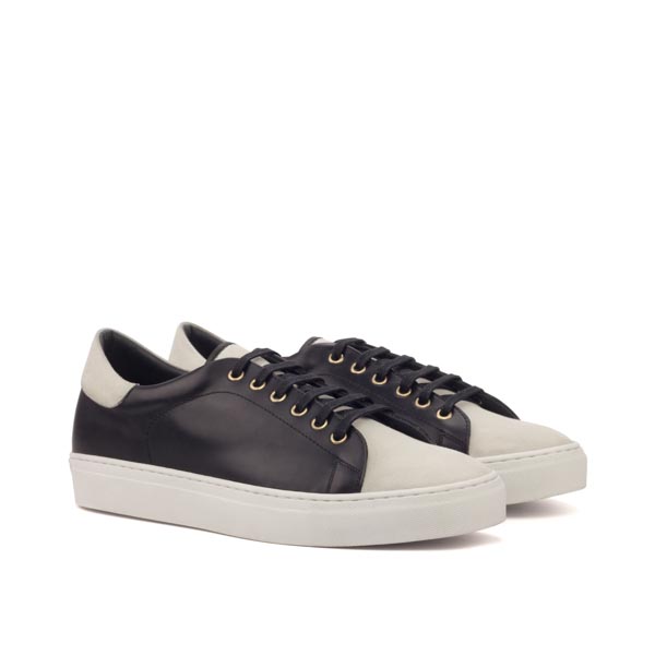 Black & White Suede Trainer
