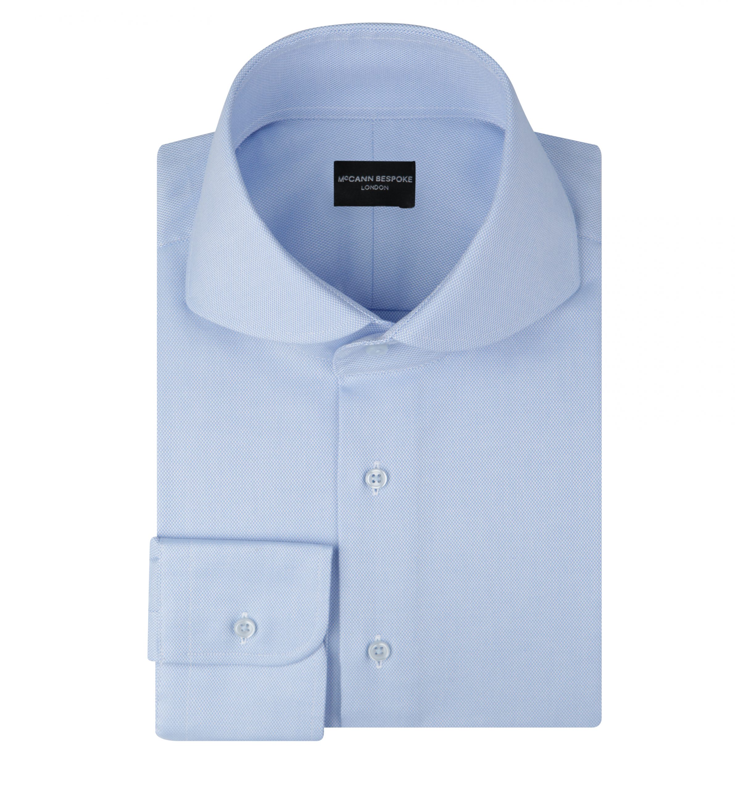 Blue Curved Cutaway Shirt