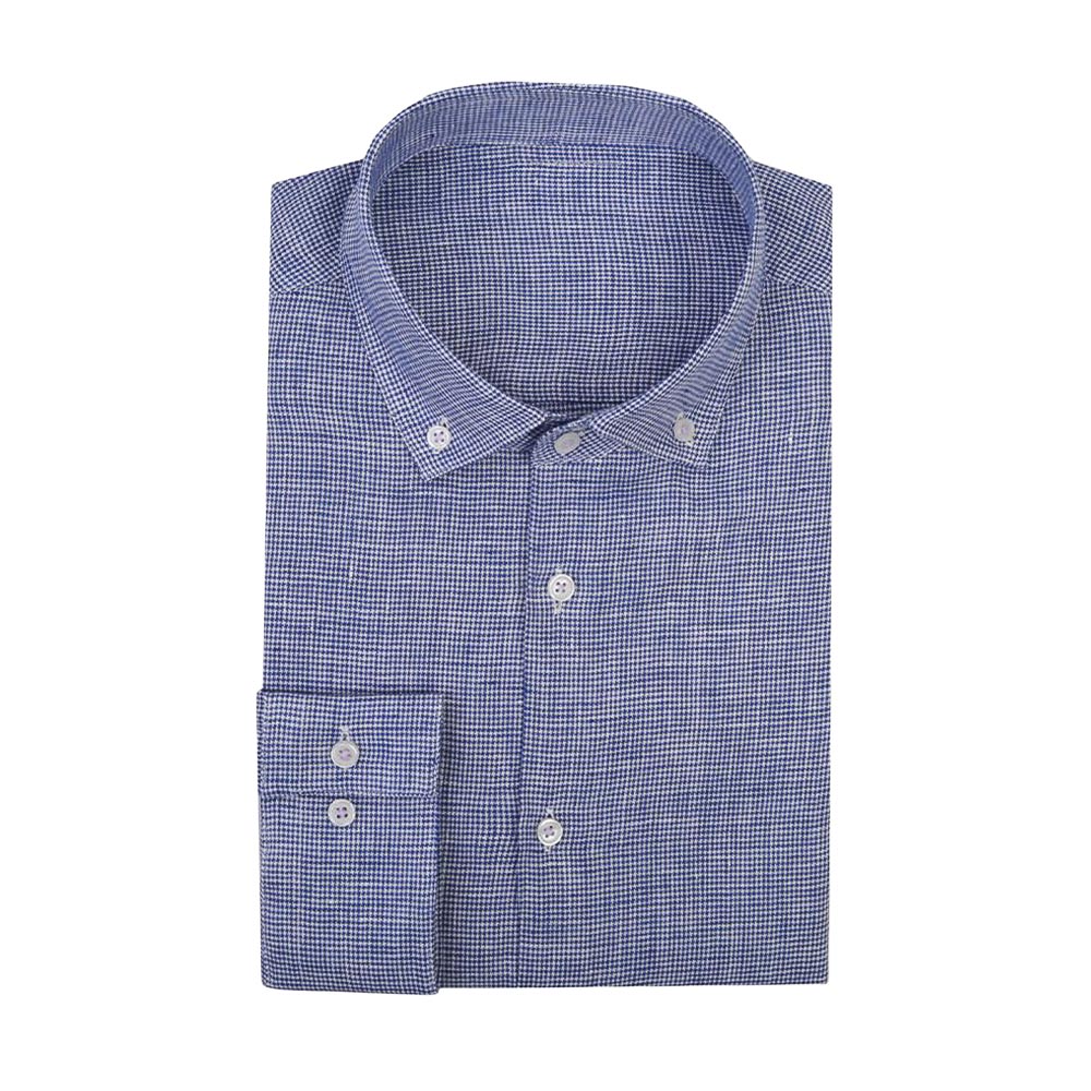 Blue Patterned Casual Shirt