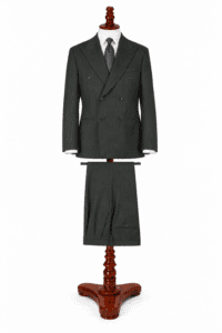 Grey Chalk Stripe Double Breasted Suit