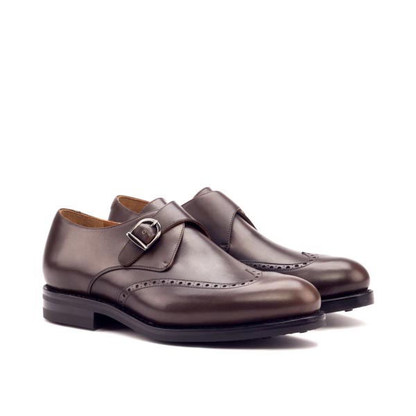 Brown Single Monk Strap Shoe