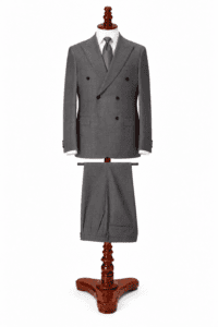 Grey Check Double-Breasted Suit