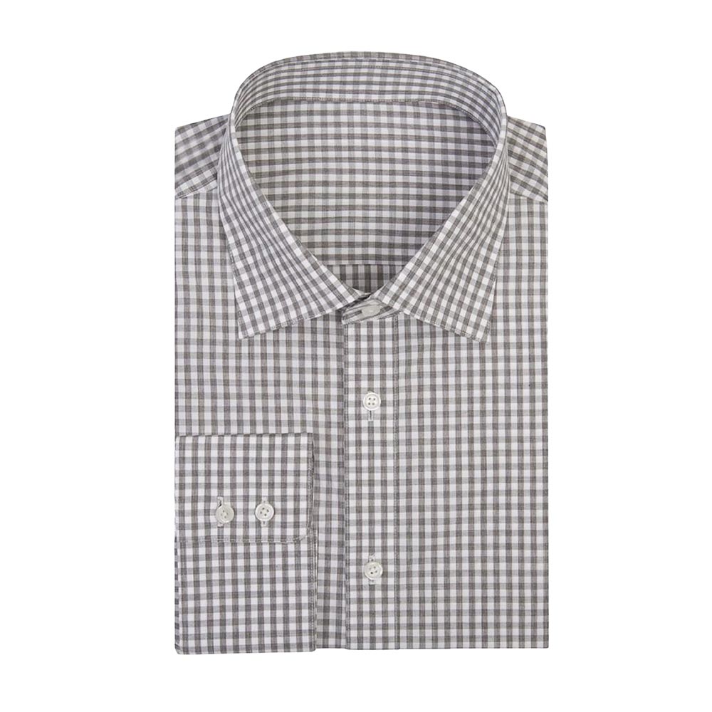Grey Gingham Check Shirt