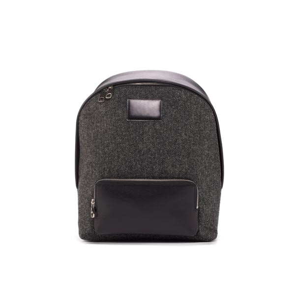 Grey & Black Leather Rucksack