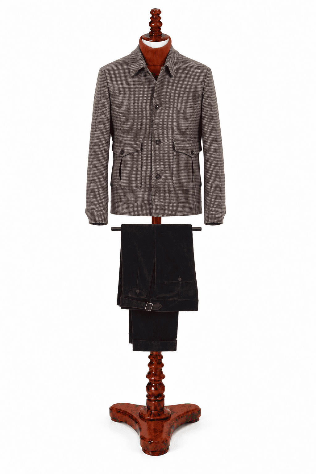 Checked Wool Casual Jacket