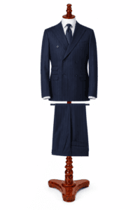 Navy Chalk Stripe Double Breasted Suit
