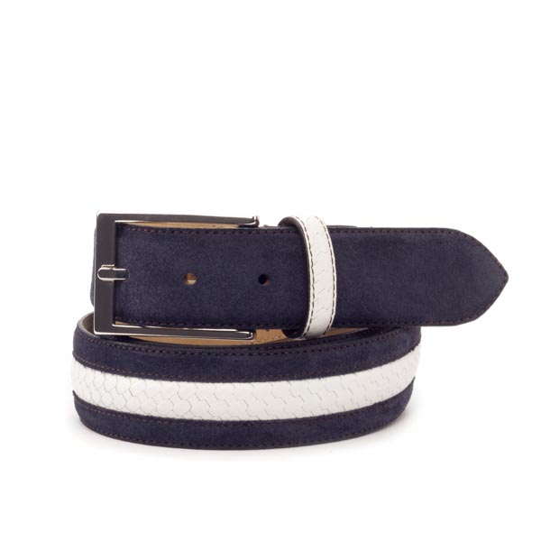 Navy Suede Belt