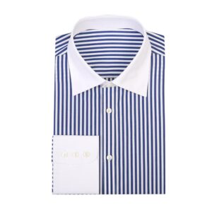 Stripe Contrast Collar Shirt