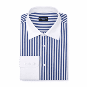 Stripe Contrast Collar Shirt