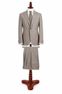Grey Stripe Single Breasted Suit