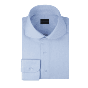 Blue Curved Cutaway Shirt