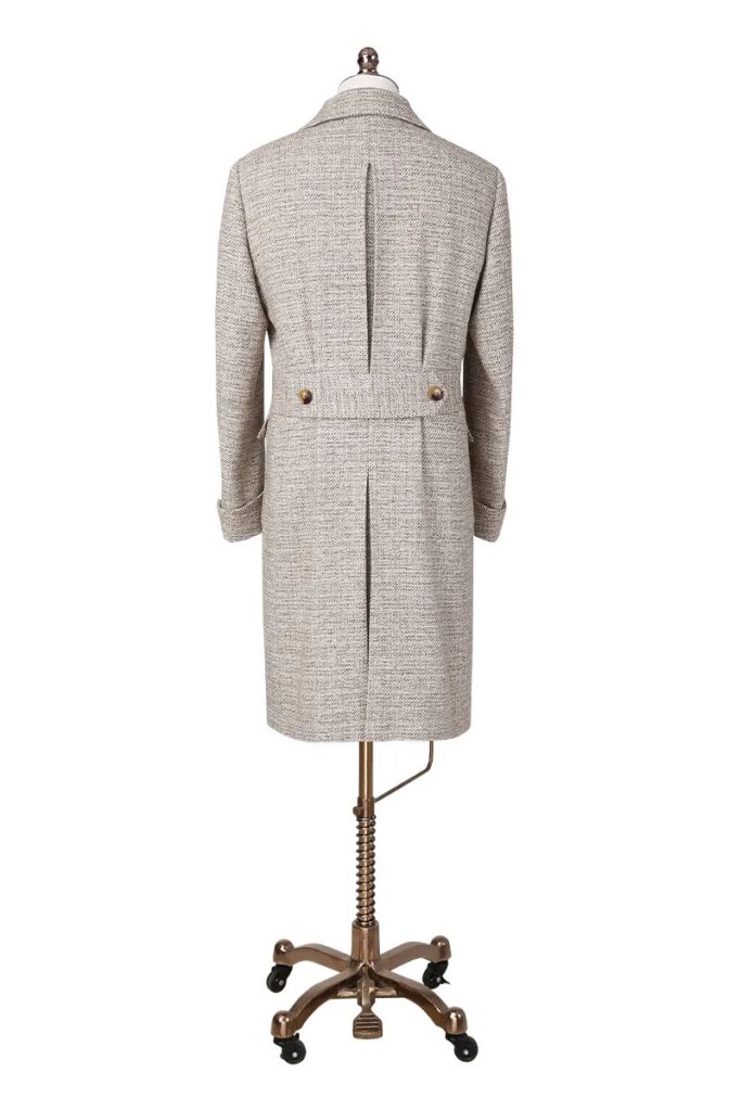 Double-Breasted Tweed Overcoat