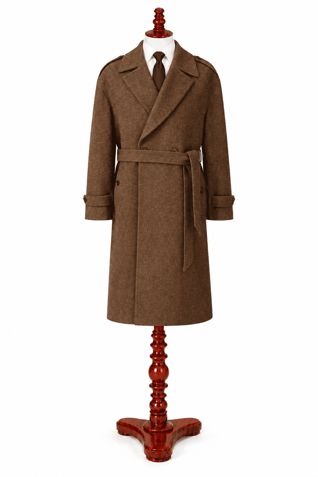 Wool Double-Breasted Overcoat