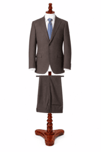 Brown Herringbone Suit