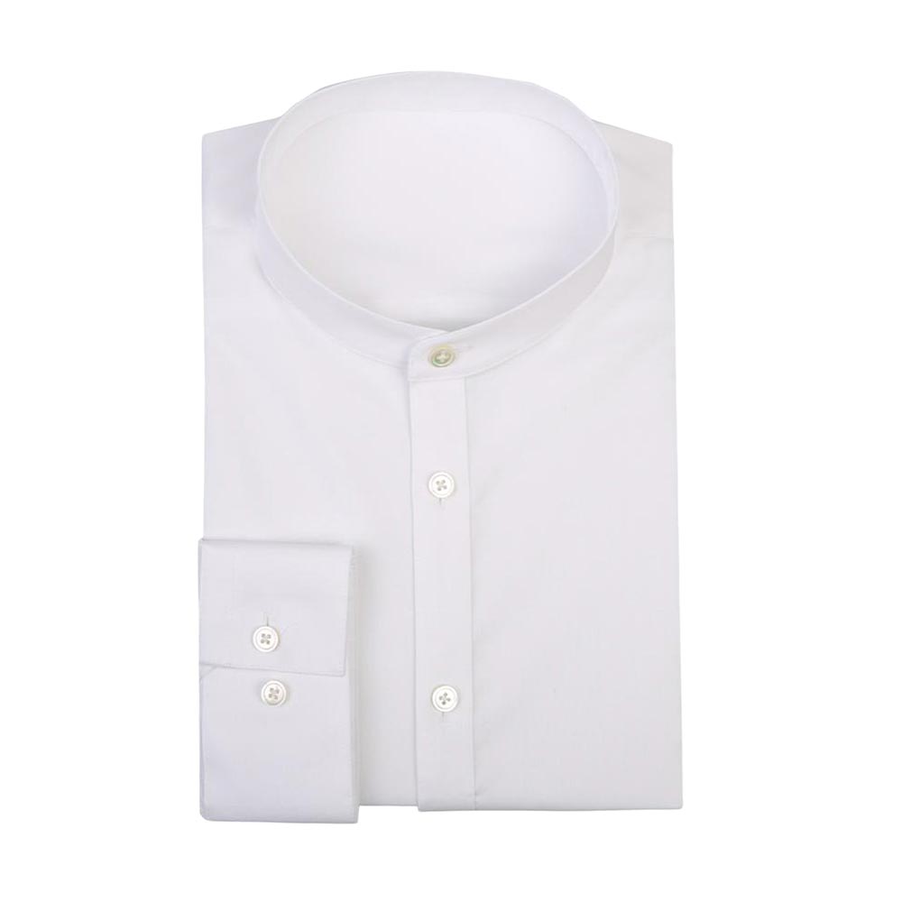 White Collarless Shirt