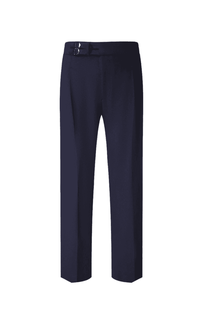 Flannel Blend Pleated Trousers