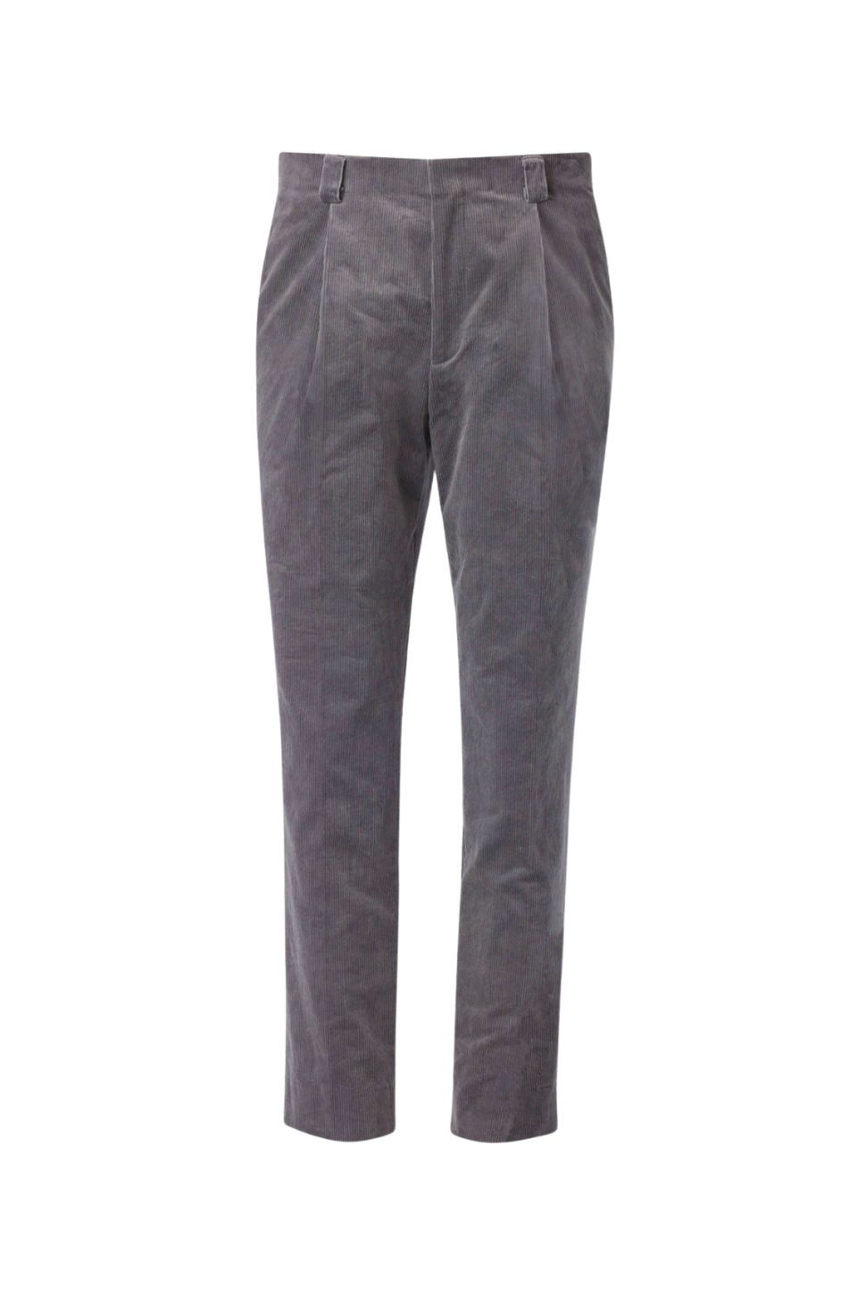 Grey Stretch Corduroy Trousers