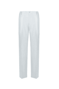 White Single-Pleat Trousers