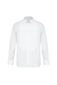 White Piqué Bib Dinner Shirt