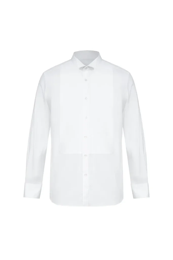White Piqué Bib Dinner Shirt