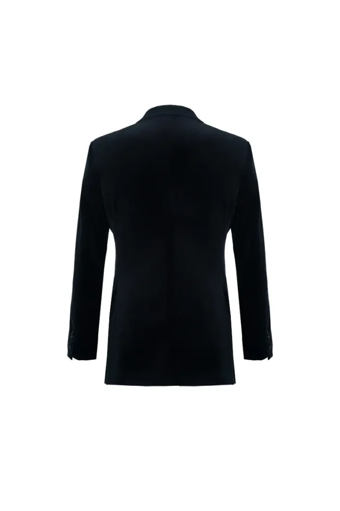 Bespoke Black Velvet Double-Breasted Dinner Jacket